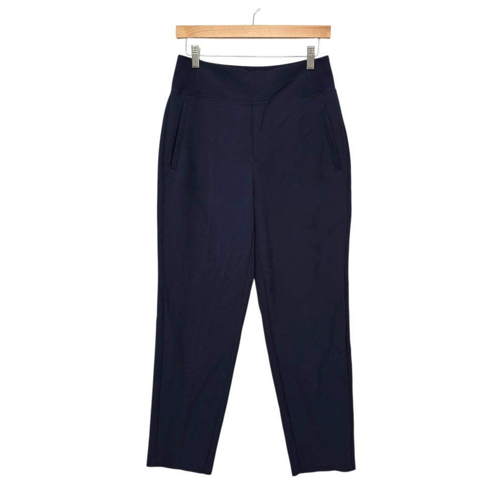 Athleta Navy Blue Tapered Leg Comfort Waist Pants Women Size 4‎ Business Casual